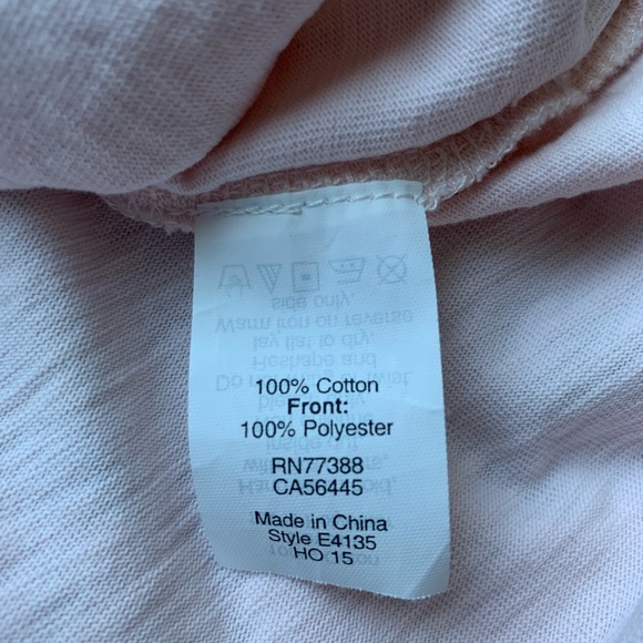 J.Crew Factory Sequined Long Sleeve Blush Pink Pullover Blouse Lined 100% Cotton - Picture 8 of 11